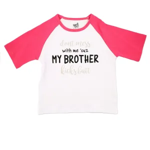 My Brother 3/4 Length Pink Sleeve Shirt