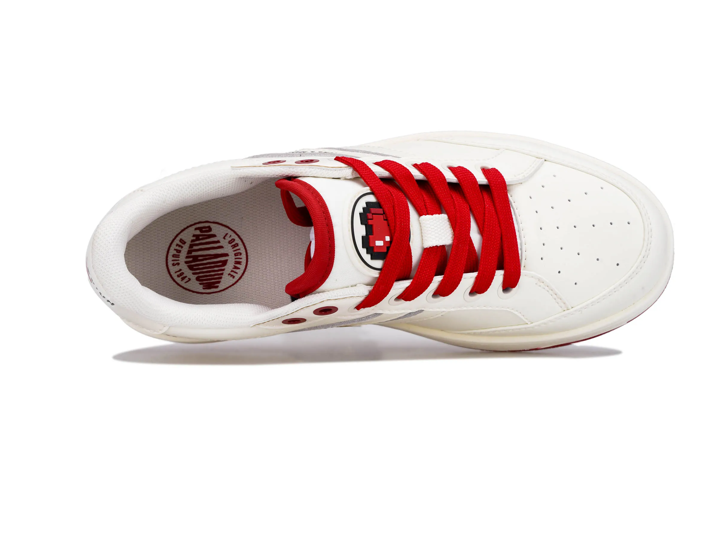 09249-119-M | MEN'S PALLALOUVEL VALT SNEAKERS | BEIGE/RED