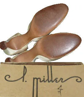 1930s I Miller Vintage Wedding Shoes in Original Box 7AAA SOLD