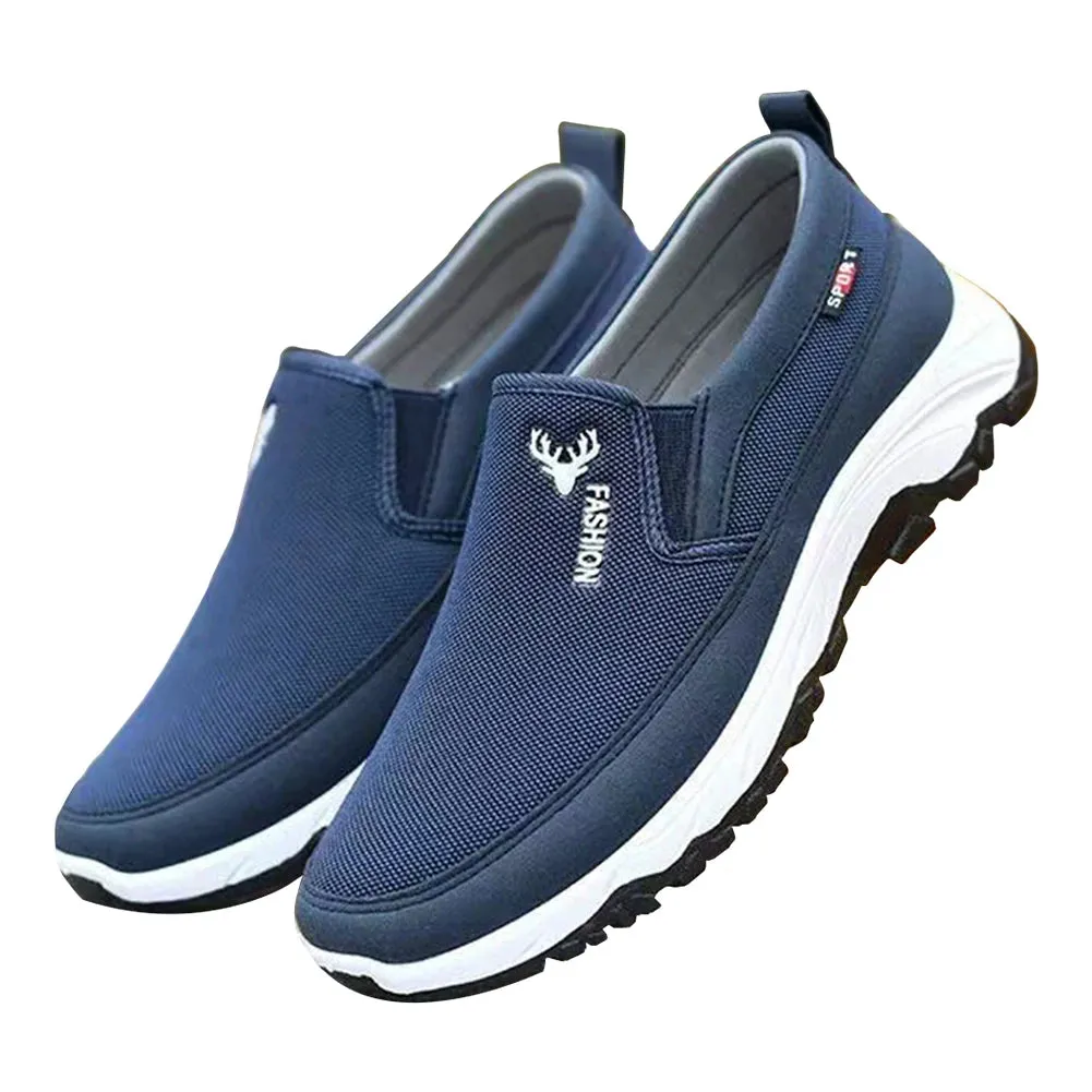 2024 Men's Canvas Shoes with Soft Soles Casual Breathable Comfortable Sliding Sleeves Men's Cloth Shoes Men's Oxford Sneakers