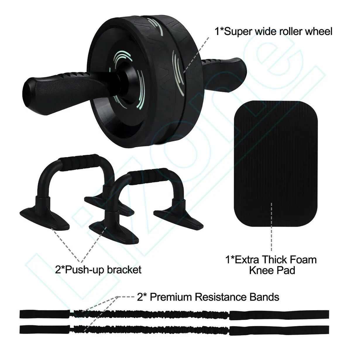 6-IN-1  Roller Exercise Wheel Home Gym