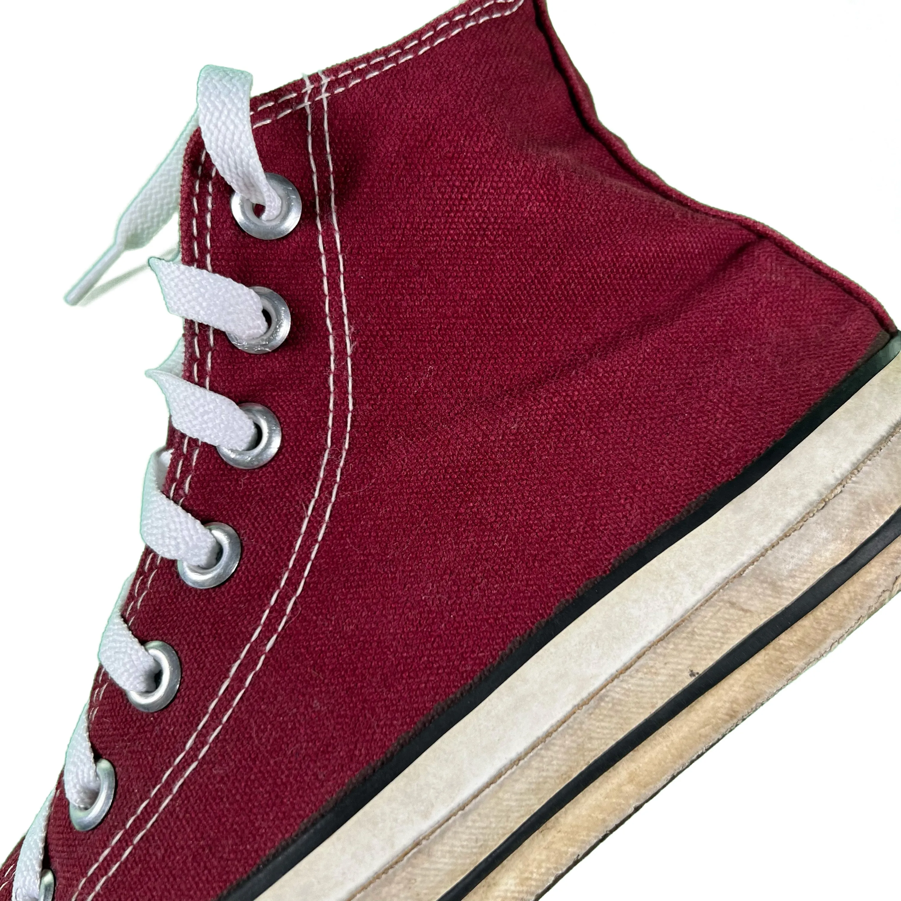 80s Made in USA Burgundy Converse- M's 6, W's 7.5