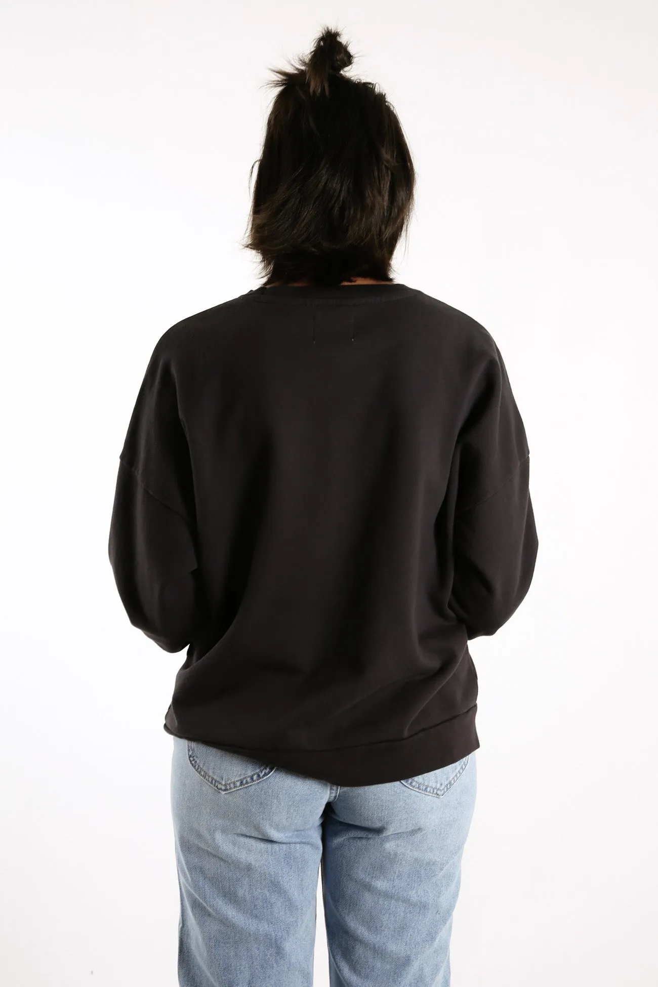 A Oversized Sweater A Logo Black Fade