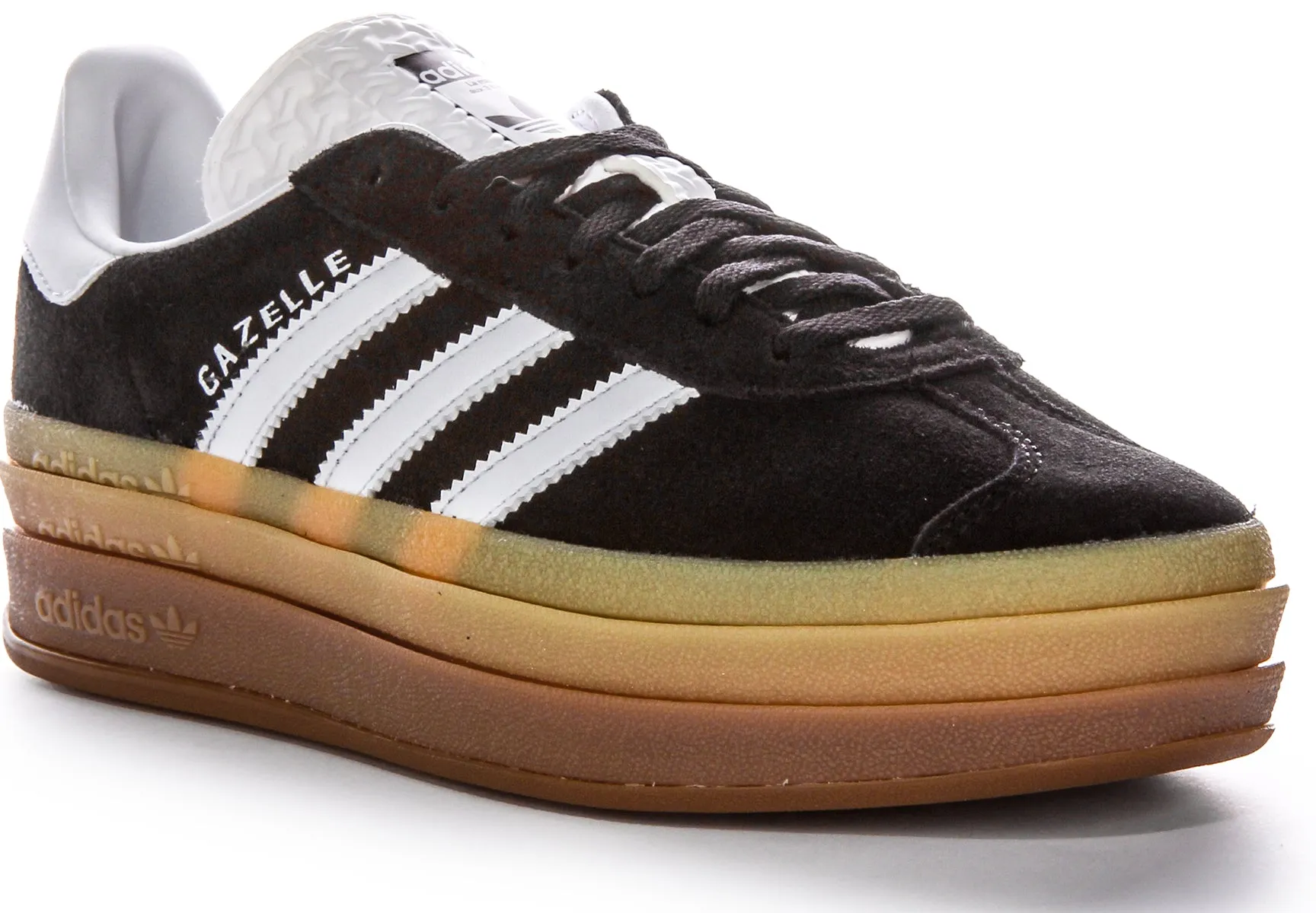 Adidas Gazelle Bold W Black White Gum Trainers