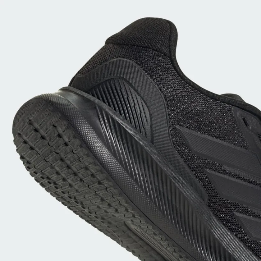 ADIDAS KID'S RUNFALCON 5 TRIPLE BLACK RUNNING SHOES