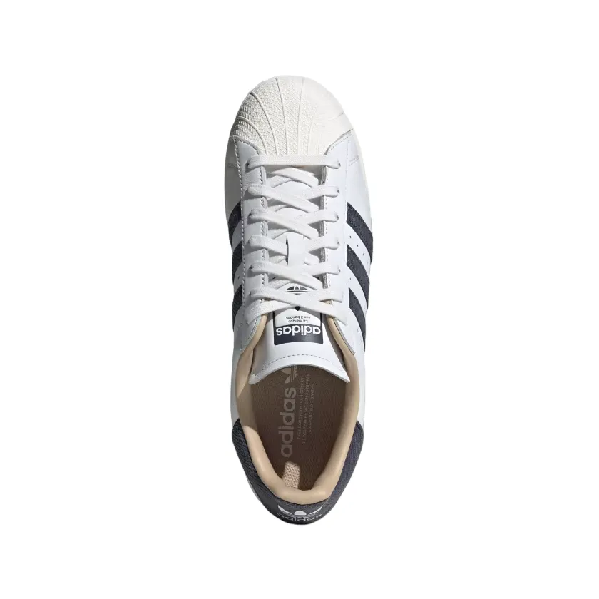 Adidas Originals scarpa sneakers da uomo Superstar ID4685 bianco-blu