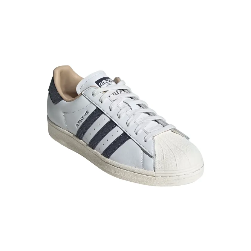 Adidas Originals scarpa sneakers da uomo Superstar ID4685 bianco-blu