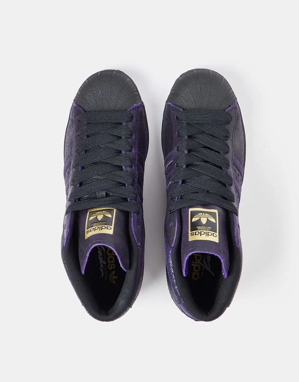 adidas x Kader Pro Model ADV Skate Shoes - Core Black/Core Black/Dark Purple