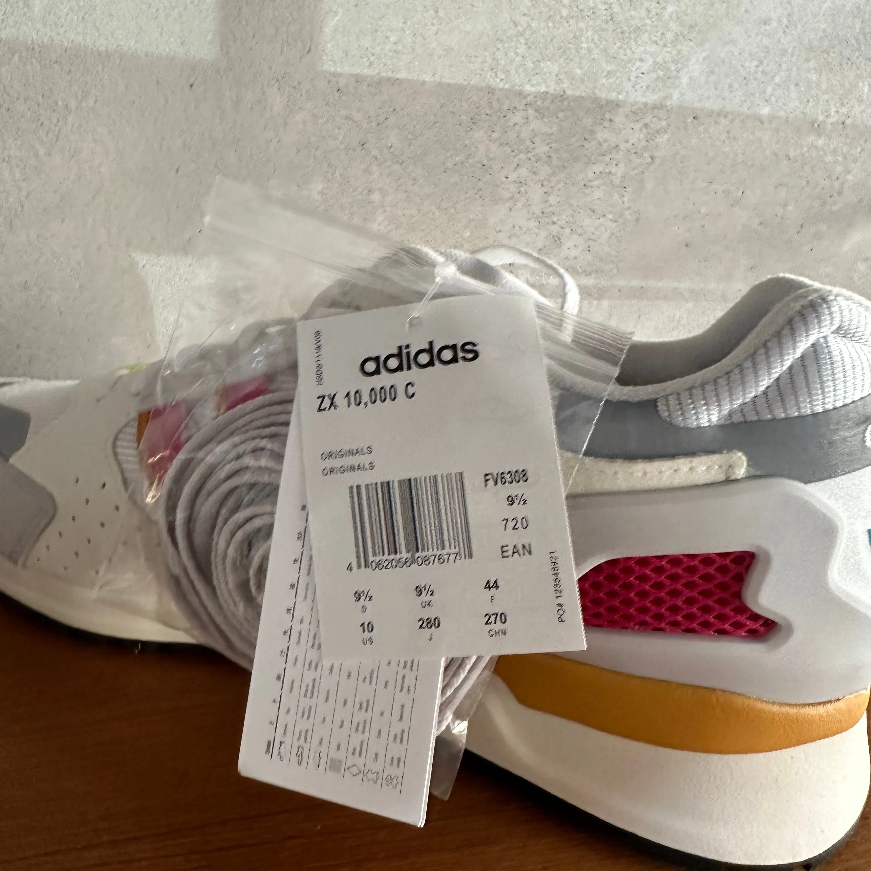 adidas ZX 10,000 C Trainers White / Pink - UK 9.5