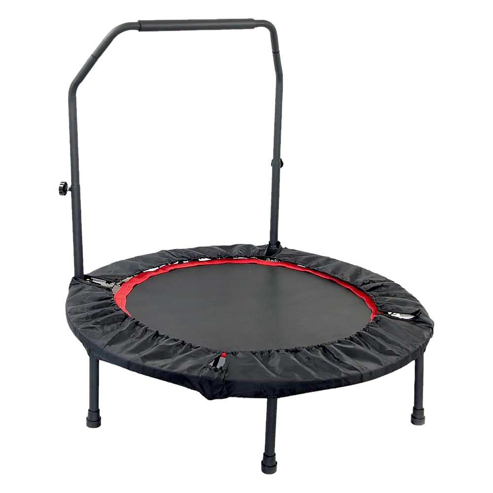 Adjustable Mini Rebounder Trampoline with Handrail - 40 Inch