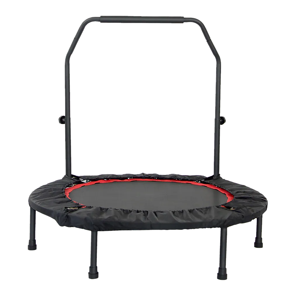 Adjustable Mini Rebounder Trampoline with Handrail - 40 Inch