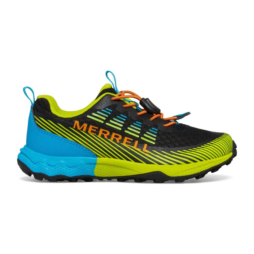 Agility Peak Kid's Athletic Trail Shoe - Black/Citron/Cyan