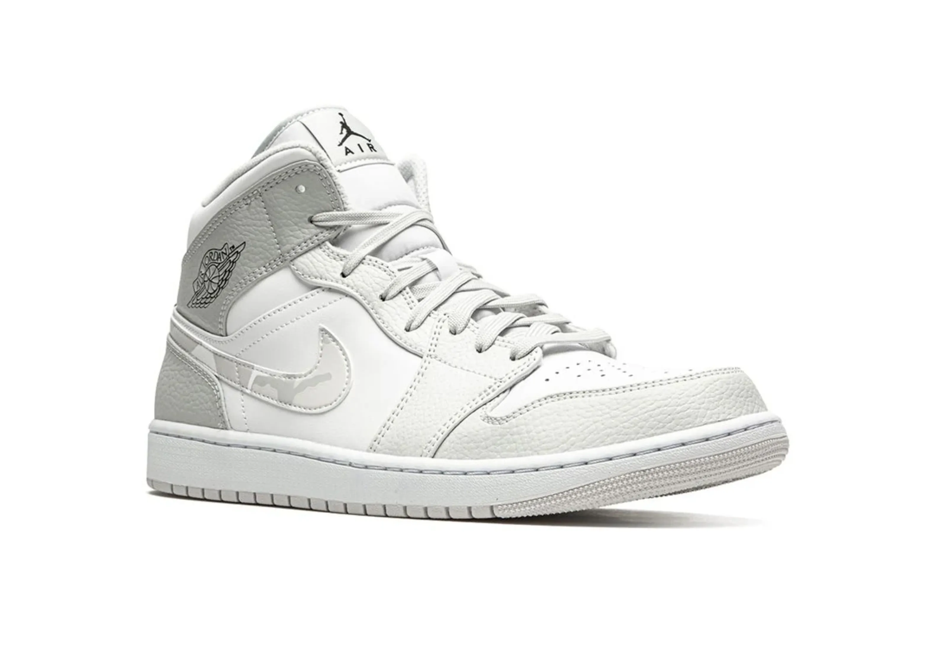 Air Jordan 1 Mid White Grey Camo