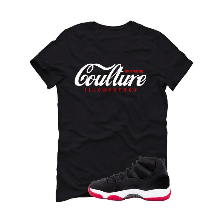 Air Jordan 11 Bred Velvet Black T-Shirt (Coulture)| illcurrency