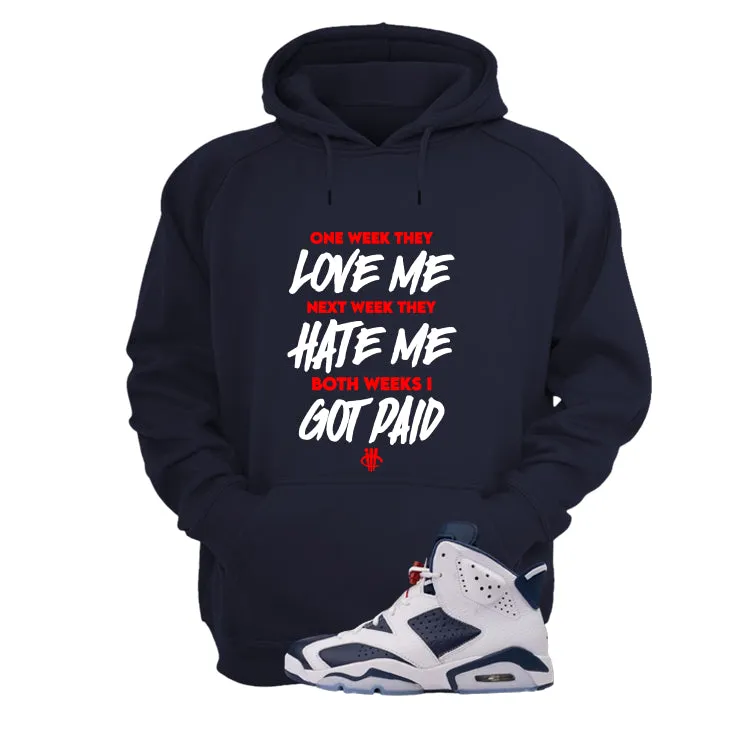 Air Jordan 6 Olympic  | illcrrency Navy Blue T-Shirt (Paid)| illcurrency