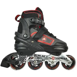 Airwalk Adults Men Women Adjustable Inline Skates ABEC-7 Bearing, Red, 8-9.5