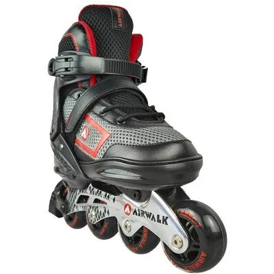 Airwalk Adults Men Women Adjustable Inline Skates ABEC-7 Bearing, Red, Size