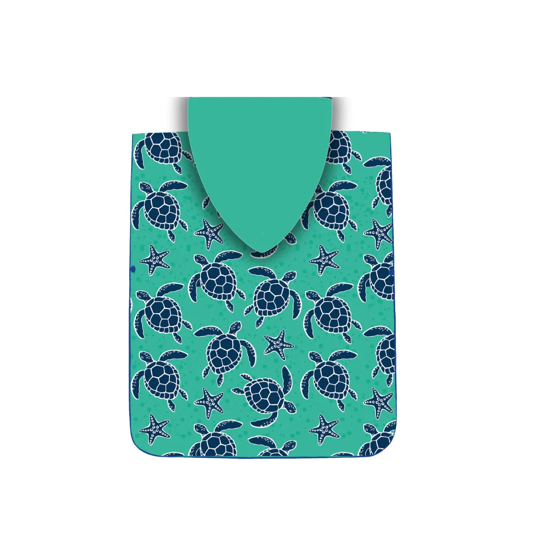 Aqua Turtle - Microfibre Hoodie Towel