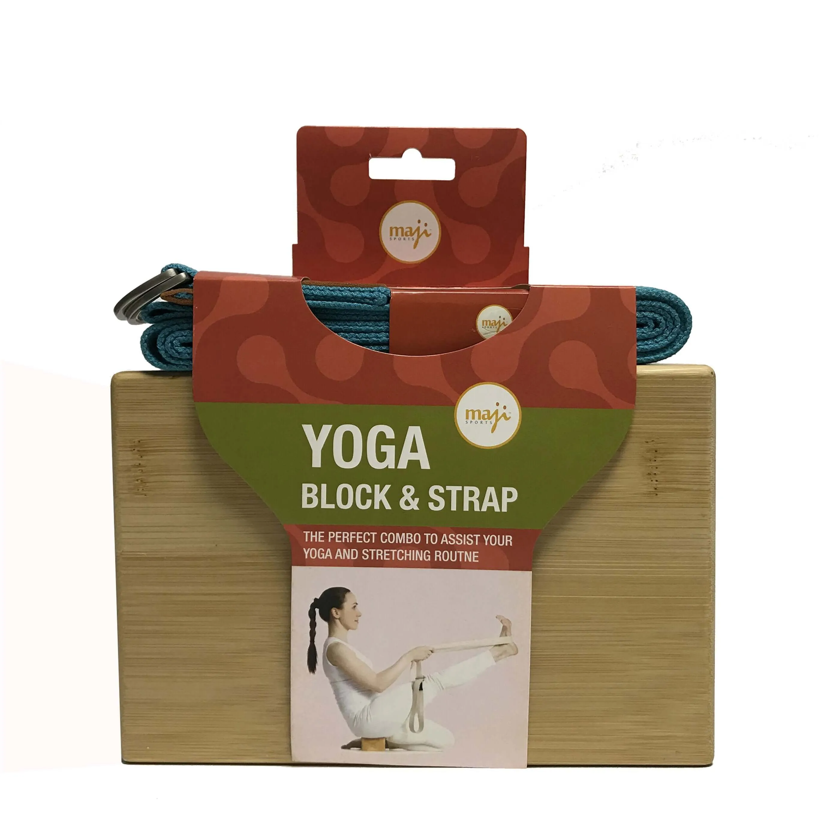 Bamboo Yoga Block & Strap Combo