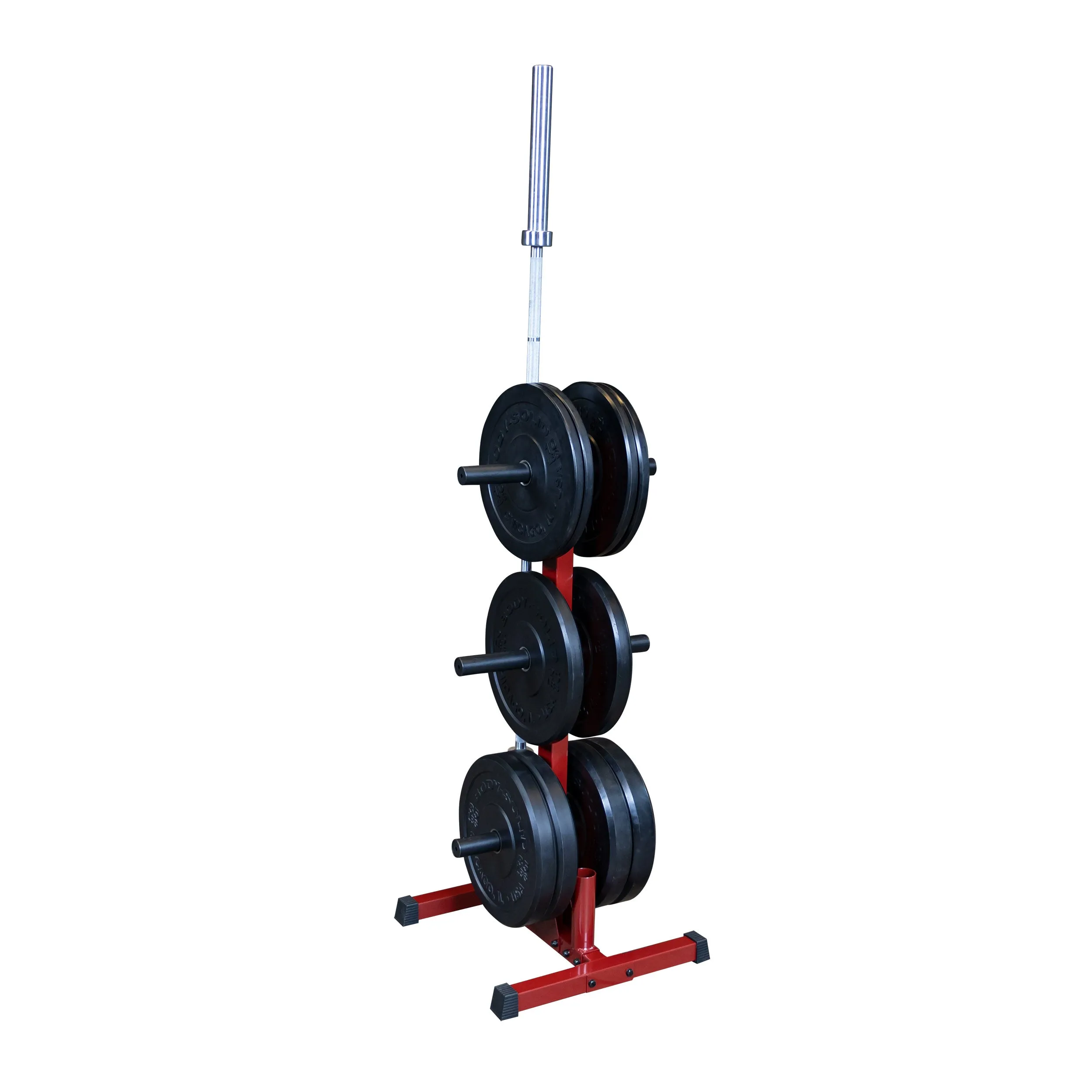 Best Fitness Olympic Weight Plate Tree & Barbell Holder