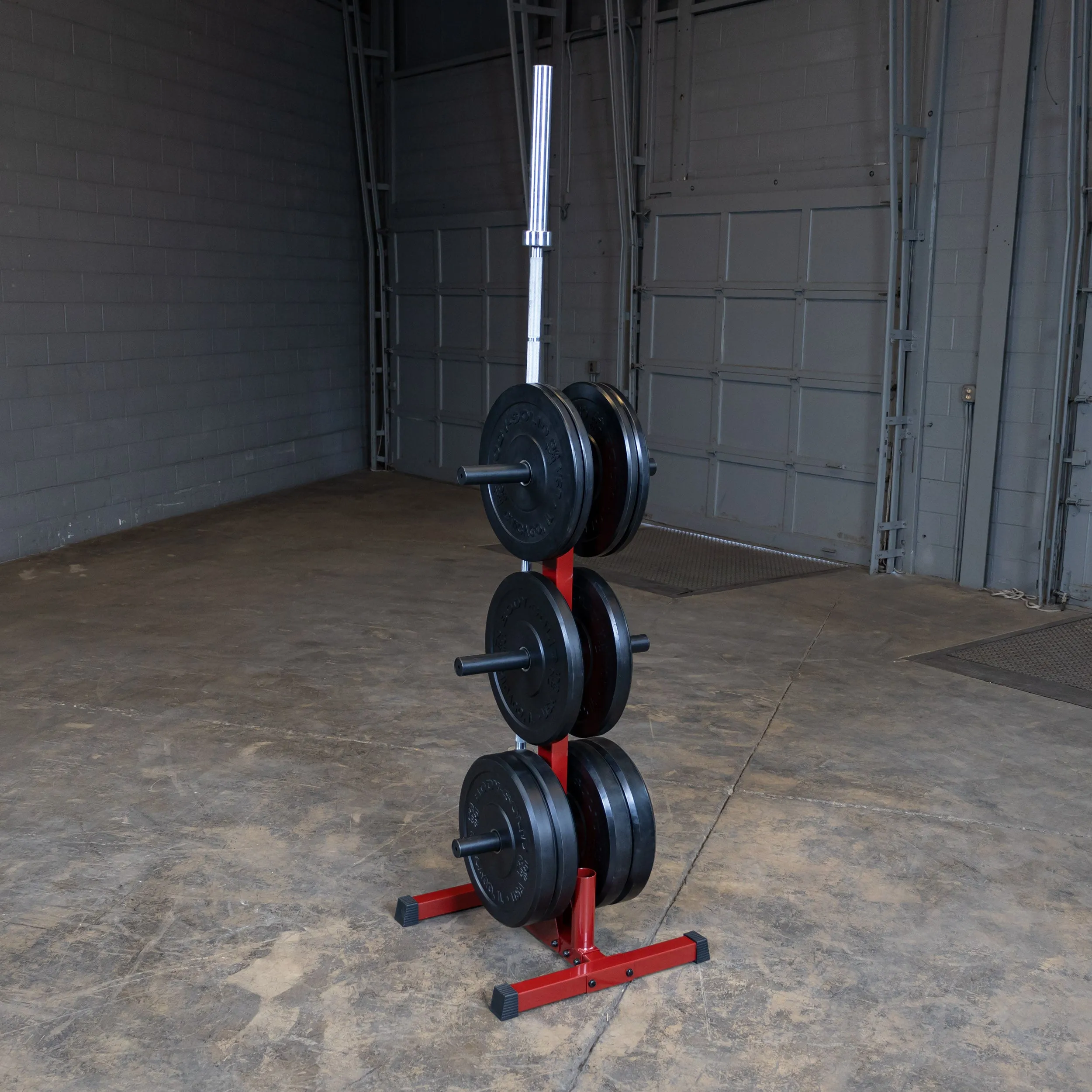 Best Fitness Olympic Weight Plate Tree & Barbell Holder