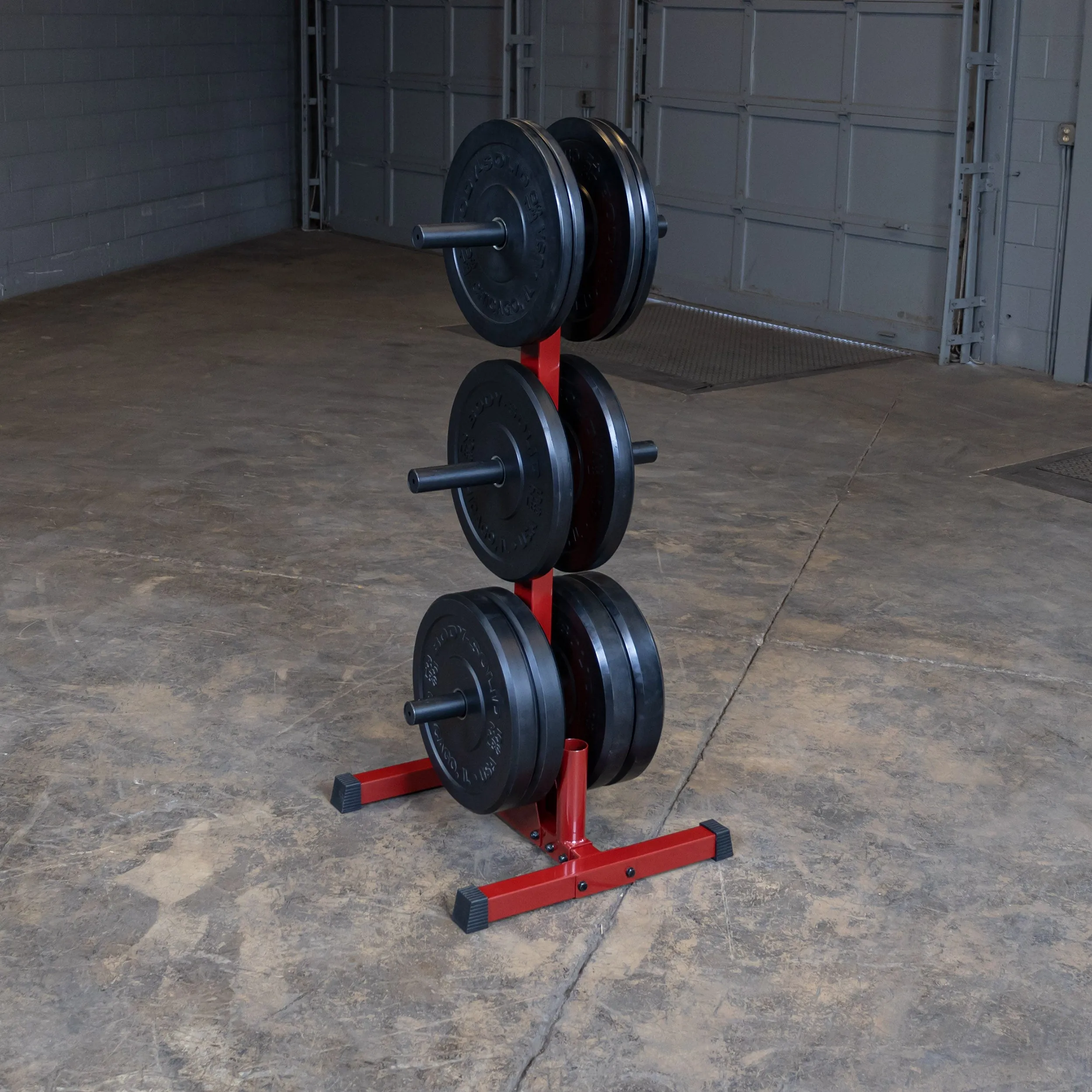 Best Fitness Olympic Weight Plate Tree & Barbell Holder