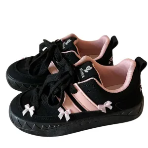 Blokette Aesthetic Pink Bow Sneakers