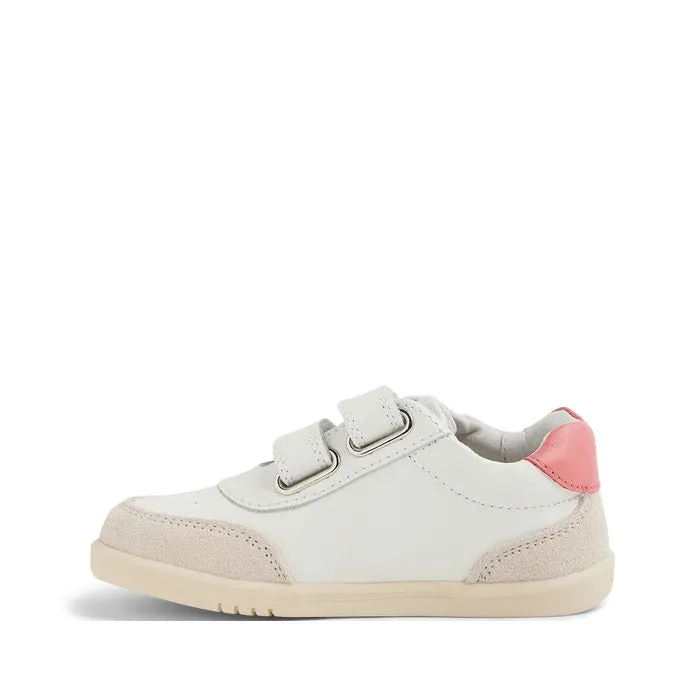 Bobux Kids IWalk IW Champ Sneaker Chalk White Coral 650505