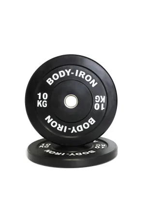 Body Iron 10kg Pro Bumper Plate Black Pair