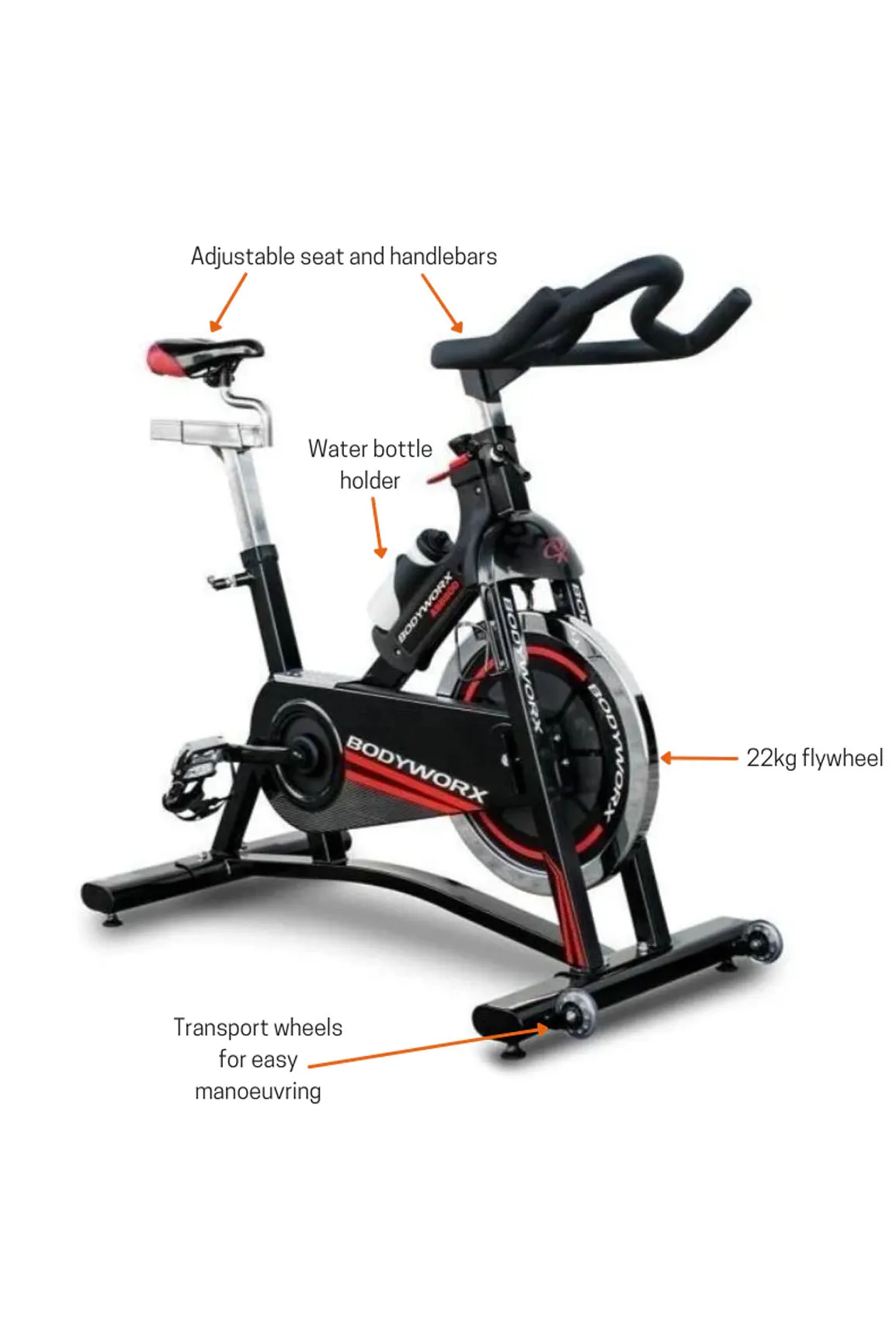 Bodyworx Light Commercial Indoor Cycle Spin Bike ASB800