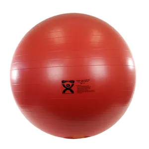 CanDo Inflatable Exercise Ball - ABS Extra Thick - Red - 30" (75 cm)