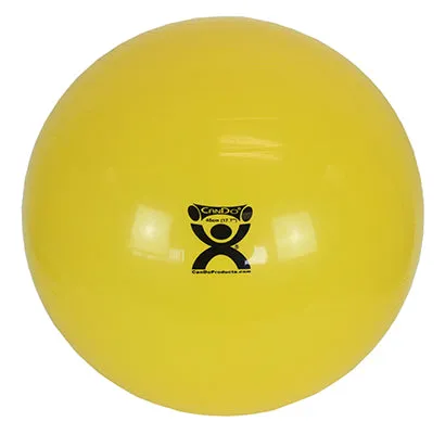 CanDo Inflatable Exercise Ball - ABS Extra Thick - Yellow - 18" (45 cm), Retail Box