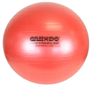 CanDo Inflatable Exercise Ball - Super Thick - Red - 30" (75 cm)