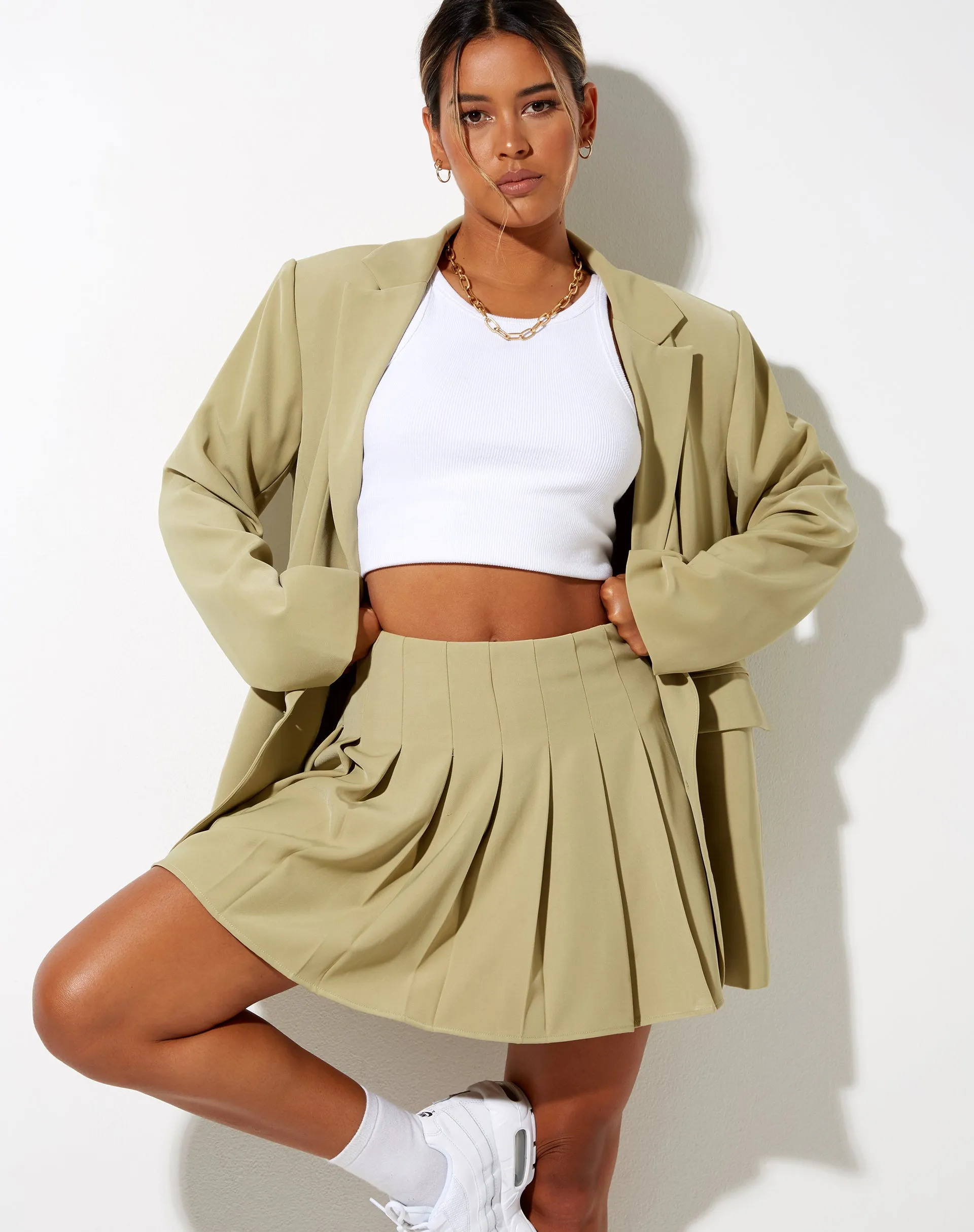 Casta Mini Skirt in Green