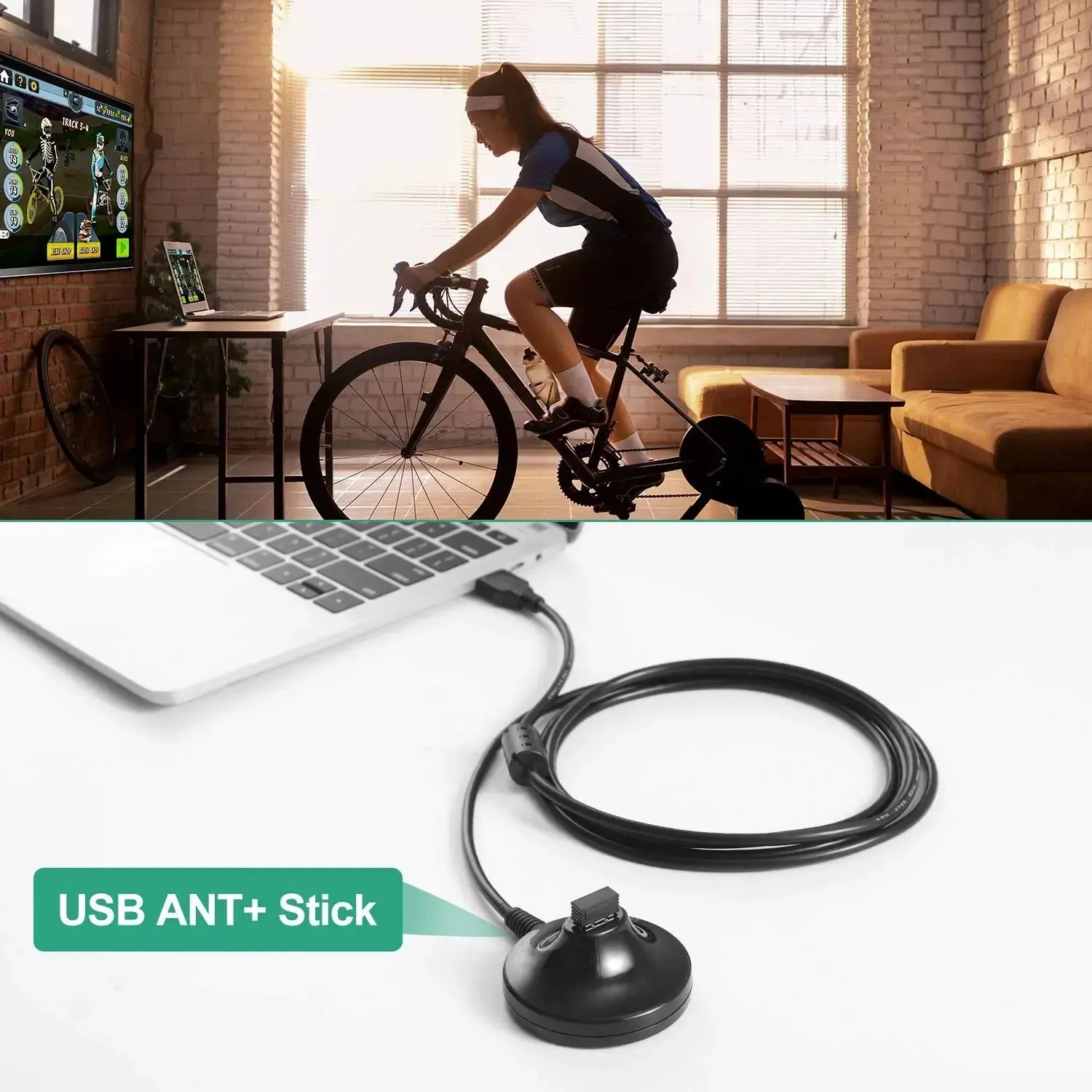 CooSpo USB ANT Stick, ANT  Dongle for Indoor Cycling Training Data Transmission