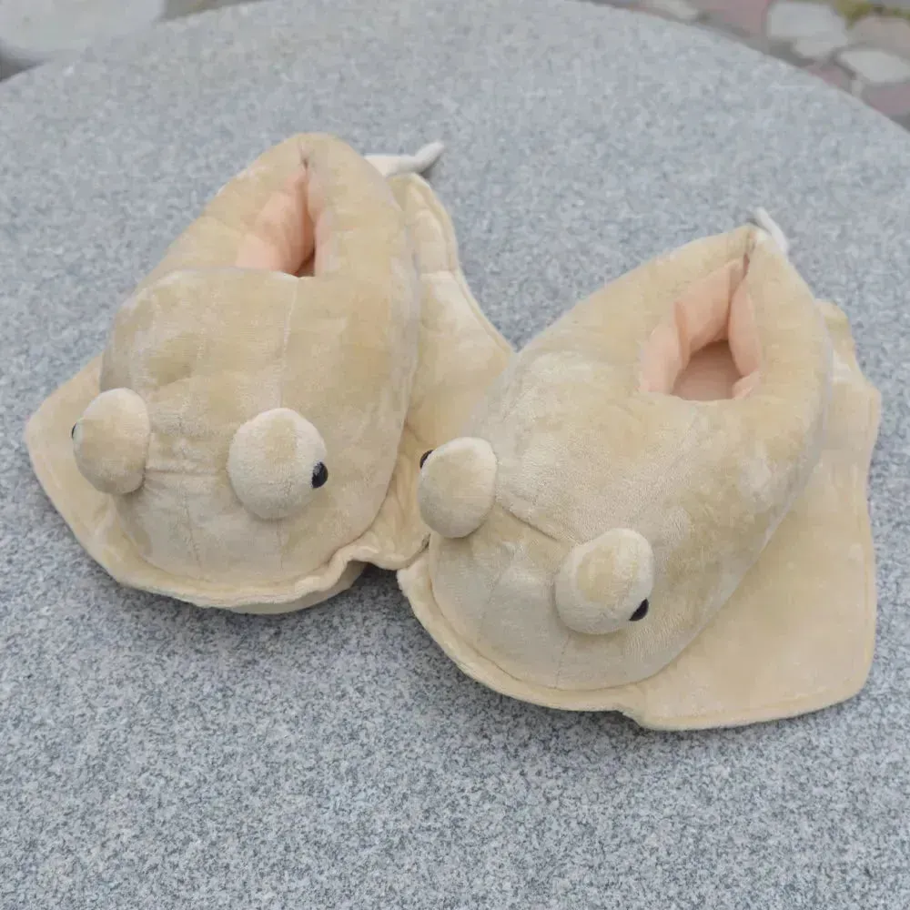 Cute Sting Ray Warm Indoor Slippers