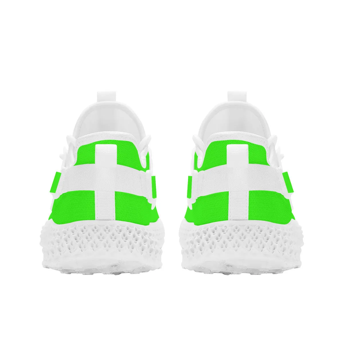 DCYG White & Neon Green NP5 Mesh Knit Shoes .Mens up to size 11 only