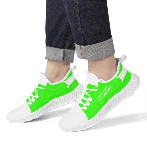 DCYG White & Neon Green NP5 Mesh Knit Shoes .Mens up to size 11 only