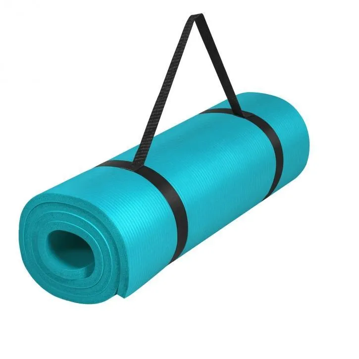 Deluxe NBR Yoga Mat Blue 190x60x1.5cm