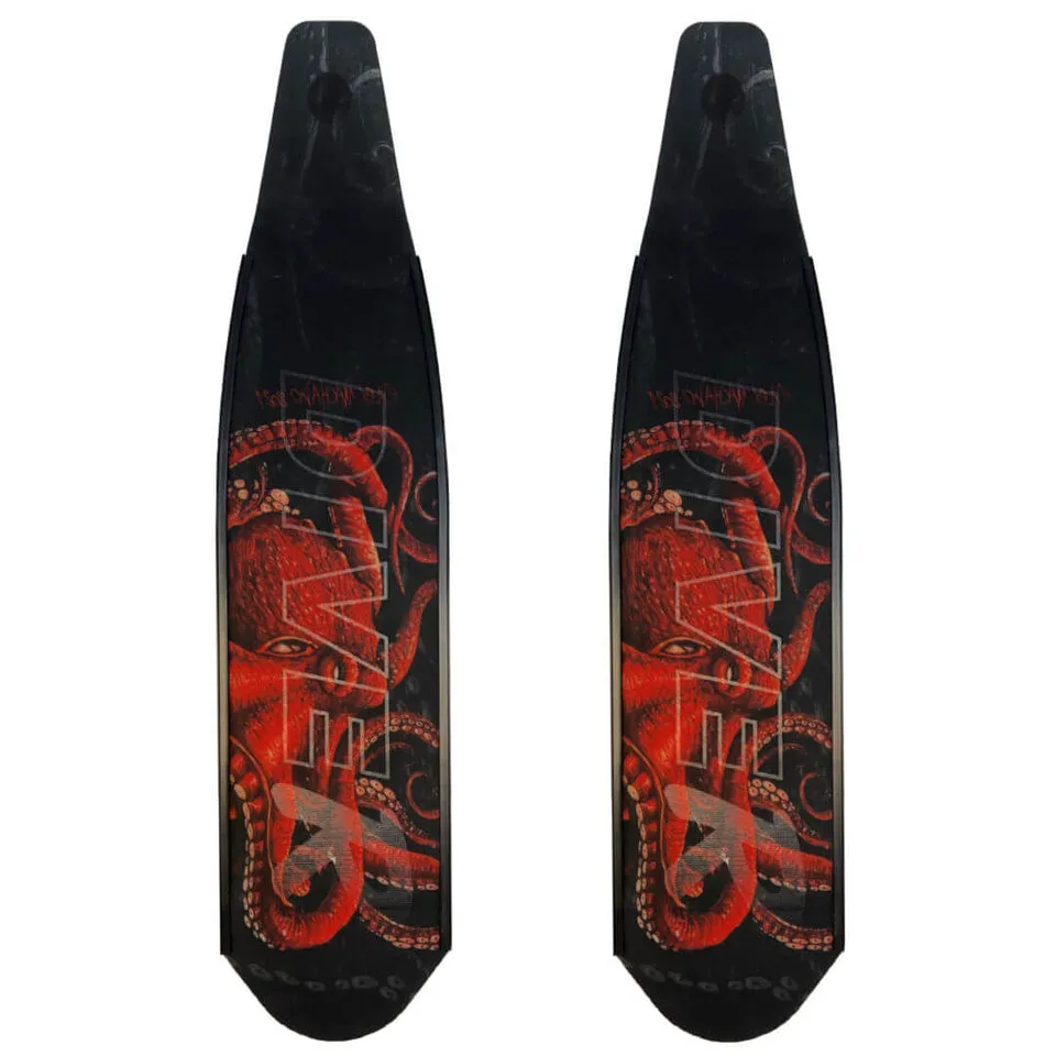 DiveR - Wild Red Octopus Free Diving Fin Blades