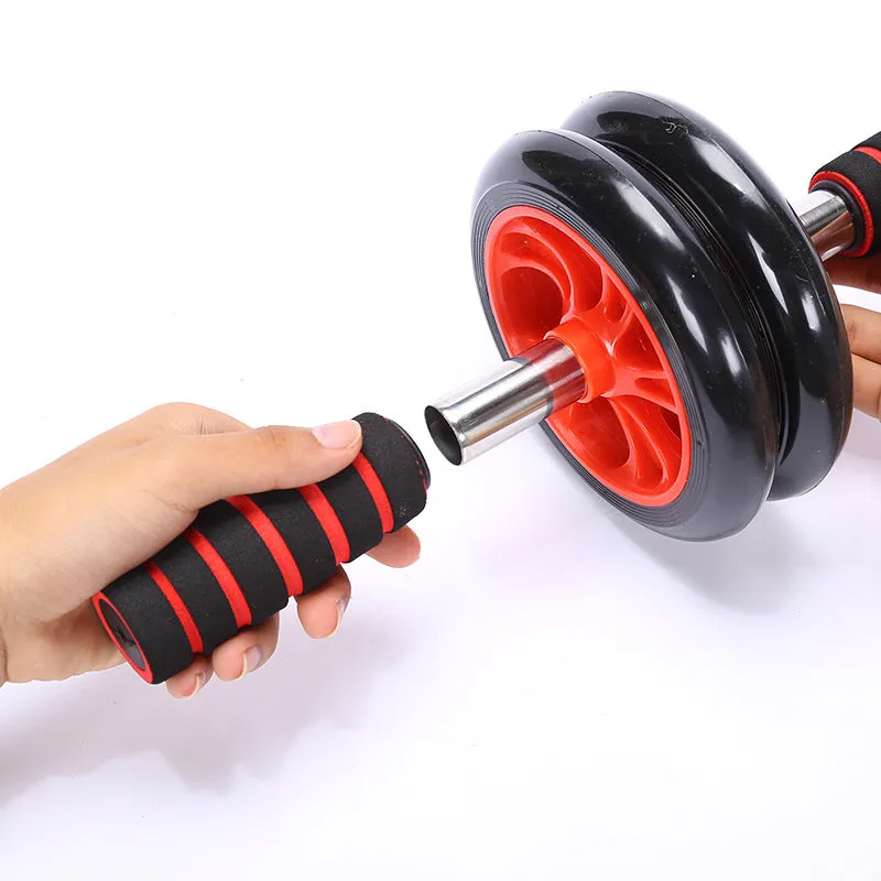 Double-Wheel Silent Abdominal Fitness Wheel Home Indoor Fitness Equipment Abdominal Muscle Wheel Reduce Belly Abdominal Fitness Roller