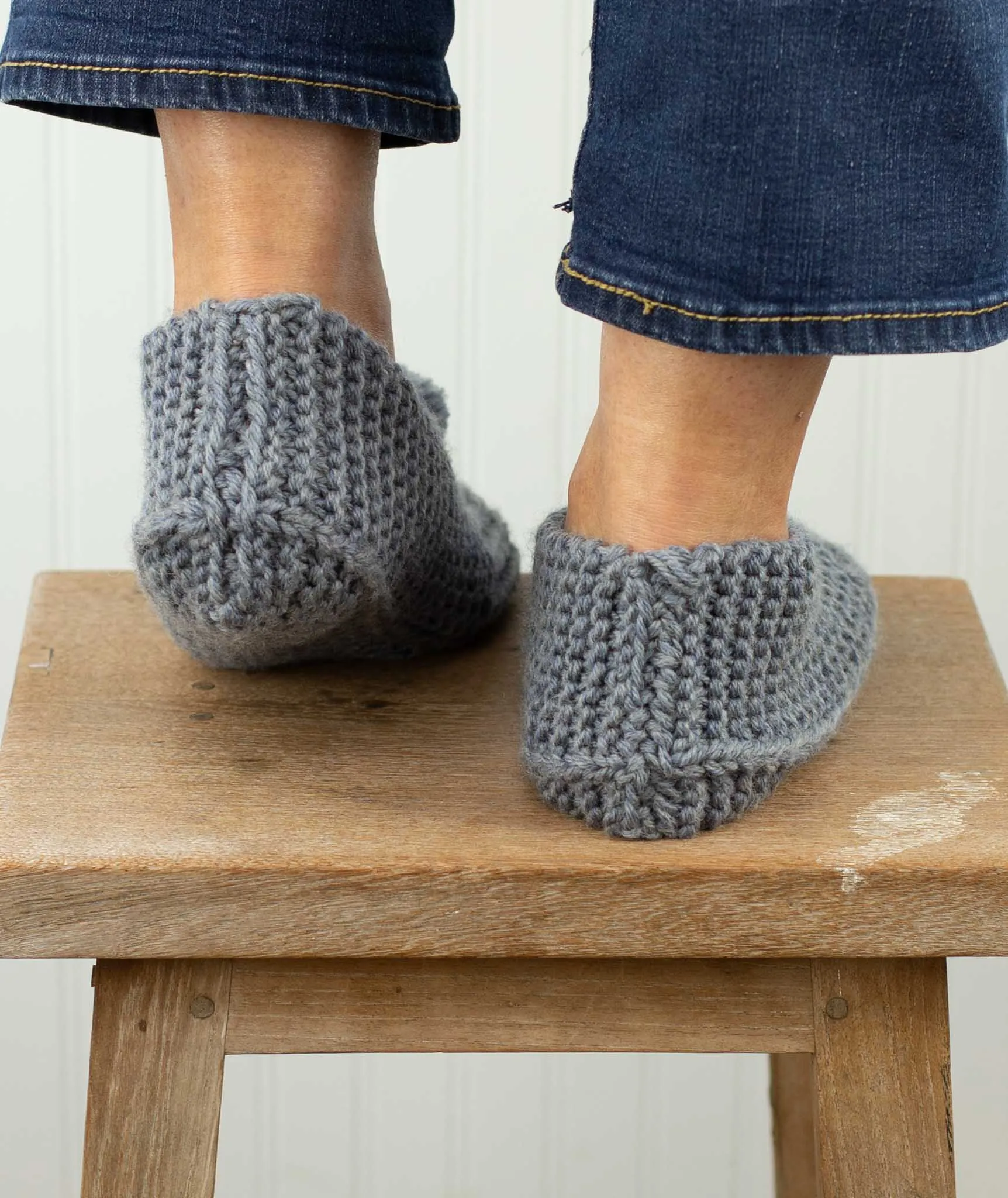 Family Slippers Using Berroco Ultra Wool