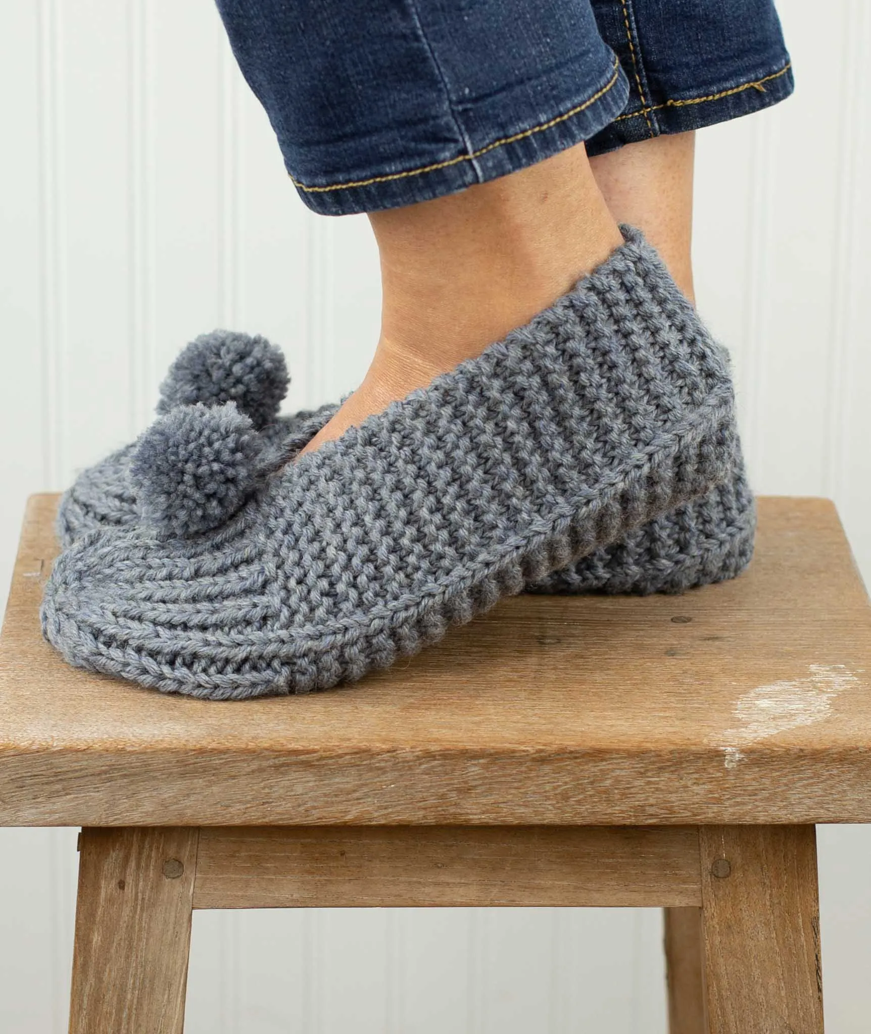 Family Slippers Using Berroco Ultra Wool