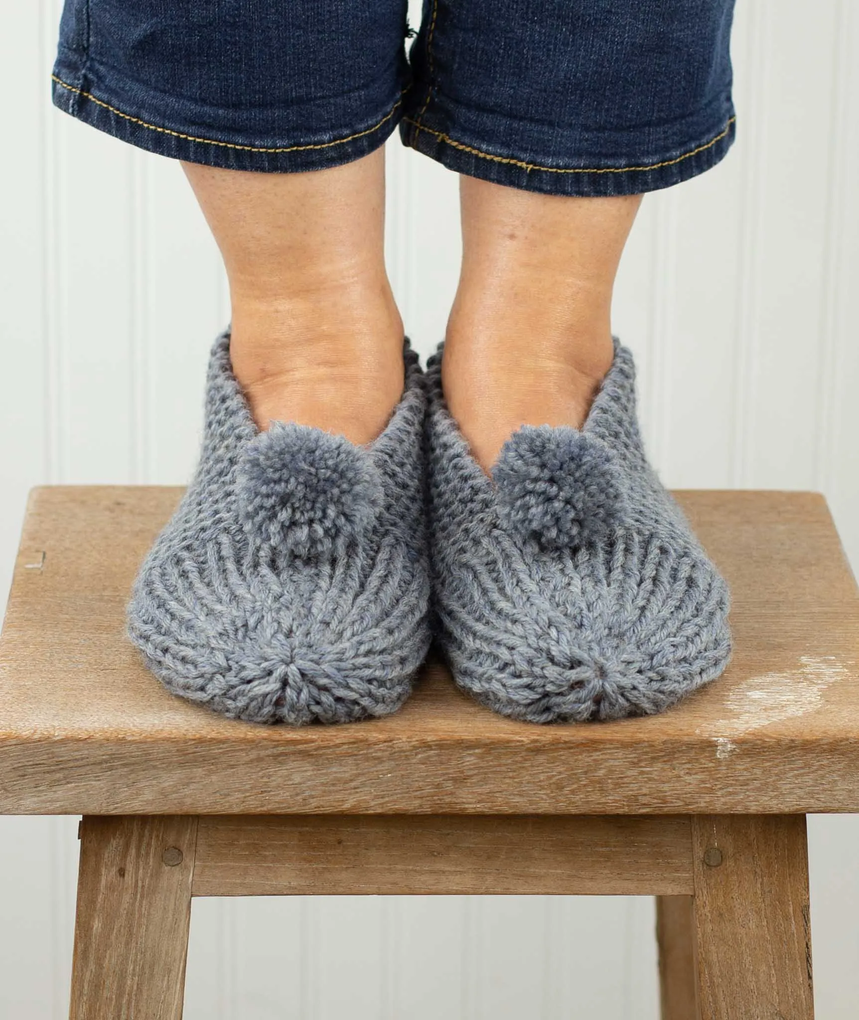 Family Slippers Using Berroco Ultra Wool