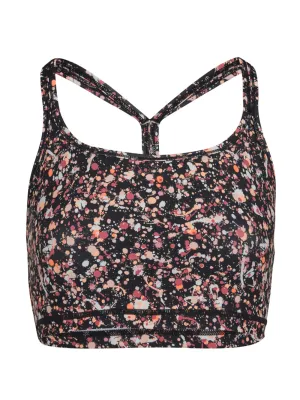 Fitness Printed Blurred Lights Bra