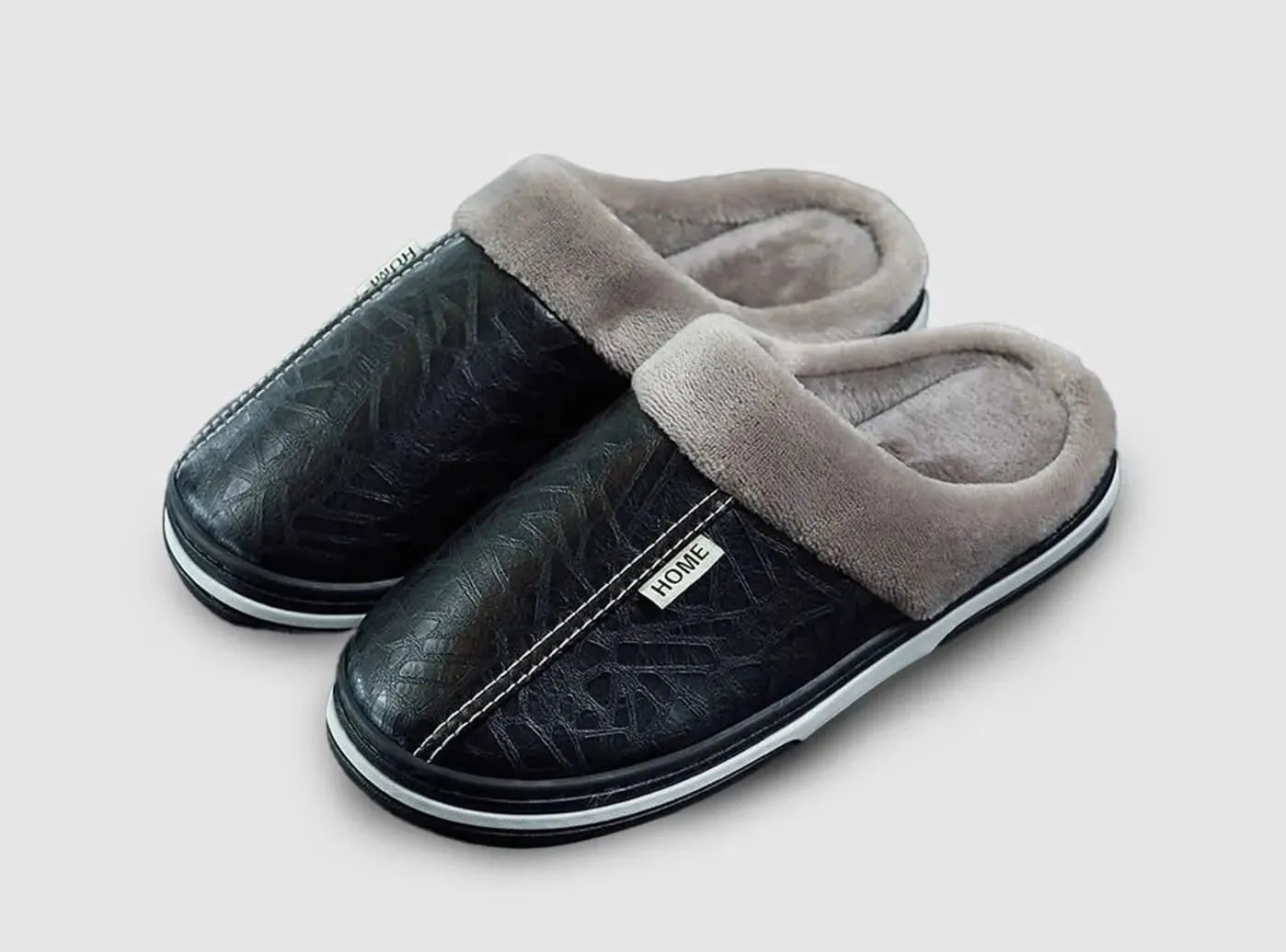 FitVille Men's Plush House Slippers