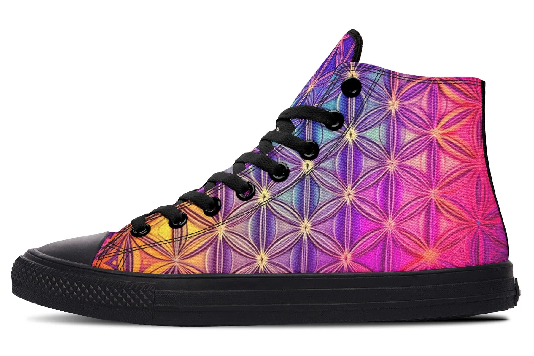 Flower Life Purp High Top Shoes