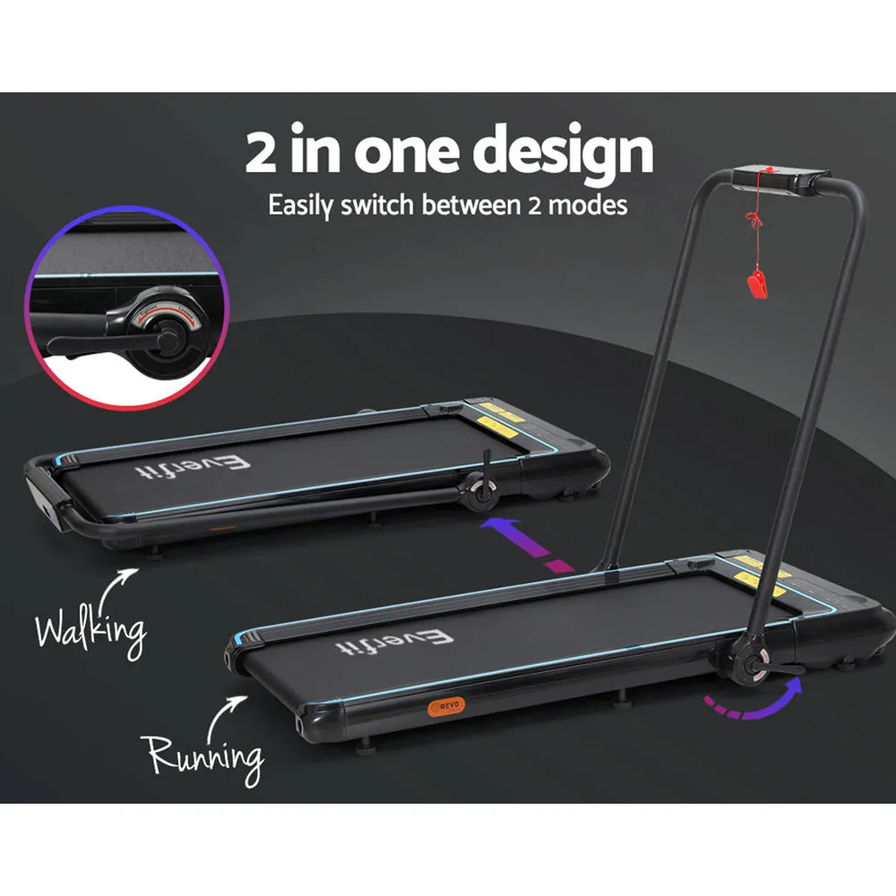 Foldable 2-in-1 Treadmill Walking Pad with Remote - Everfit