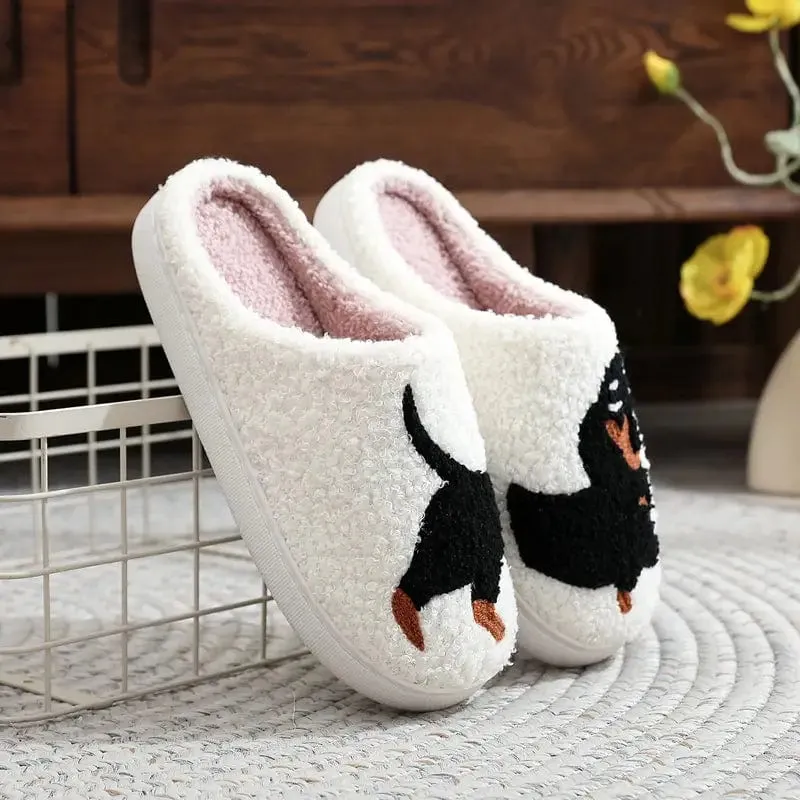 Fuzzy Dachshund Slippers