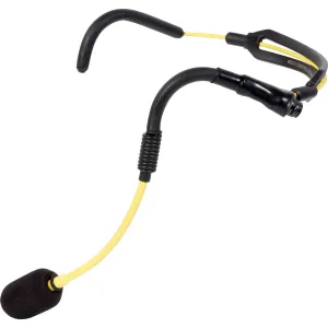 Galaxy Audio H2O7-Y-AT Waterproof Dual Ear Fitness Headset Microphone for Audio Technica Transmitters - Yellow